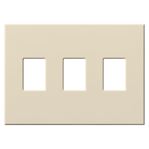 Multigang VWP Series Wallplate for Vareo, Nova T and GRAFIK Eye Wallstation, Three-gang for 3 dimmers or switches