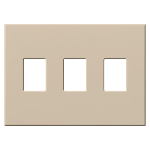 Multigang VWP Series Wallplate for Vareo, Nova T and GRAFIK Eye Wallstation, Three-gang for 3 dimmers or switches