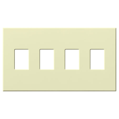 Multigang VWP Series Wallplate for Vareo, Nova T and GRAFIK Eye Wallstation, Four-gang for 4 dimmers or switches