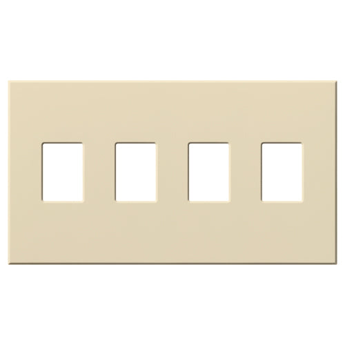 Multigang VWP Series Wallplate for Vareo, Nova T and GRAFIK Eye Wallstation, Four-gang for 4 dimmers or switches