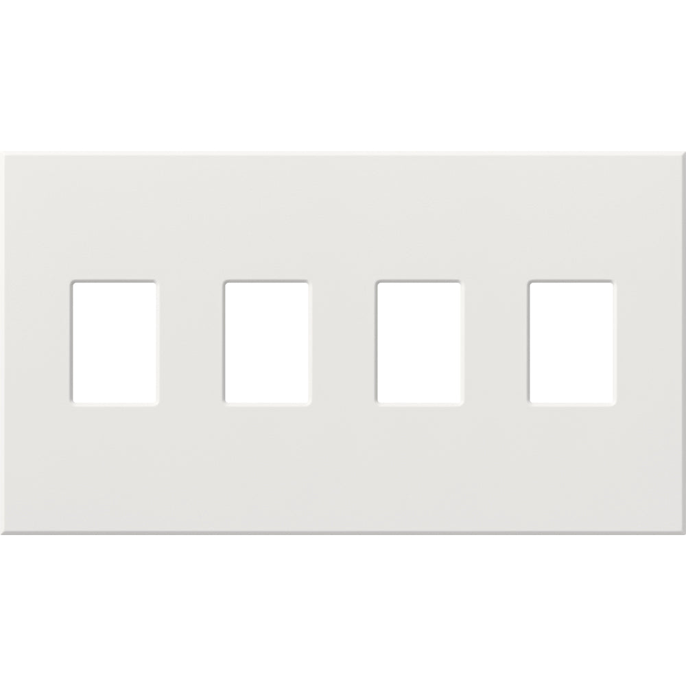 Multigang VWP Series Wallplate for Vareo, Nova T and GRAFIK Eye Wallstation, Four-gang for 4 dimmers or switches