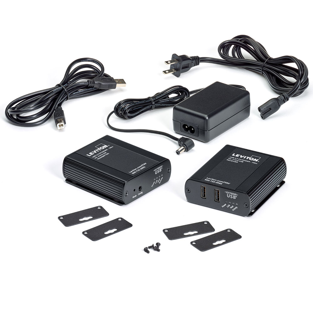 USB 2.0 Extender Transmitter and Receiver, 100 meters