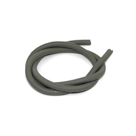 Round Convoluted Tube, 20mm dia, 2 meters, Gray