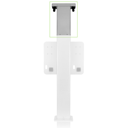 Retractable Cord Management System for Dual Mount Charging Station Pedestal, Side/Side with Retractable Cord Management