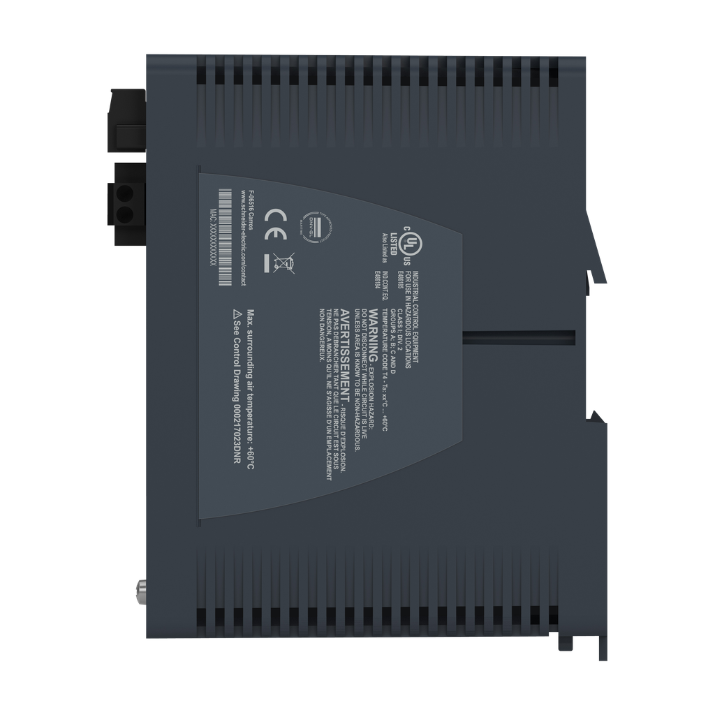 Modicon Managed Switch - 4 ports for copper + 1 port for fiber optic multimode