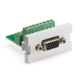 VGA HD15 Video Screw-Terminal MOS Module, White