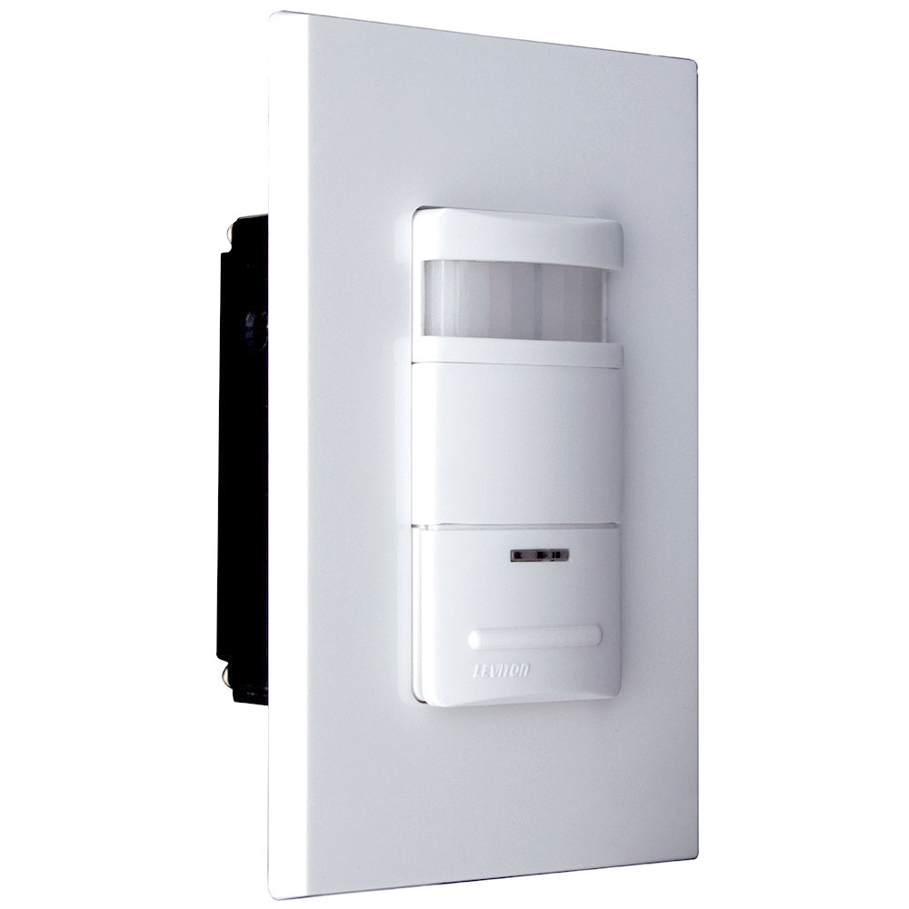 Occupancy Sensor, PIR, Wall Switch, 2100SF, 120-277V, White, Decora