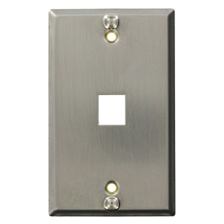 Stainless Steel QuickPort Telephone Wallplate