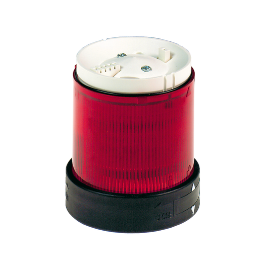 Indicator bank, Harmony XVB, illuminated unit, plastic, red, 70mm, flashing, for bulb or LED, 24V AC, 24...48V DC