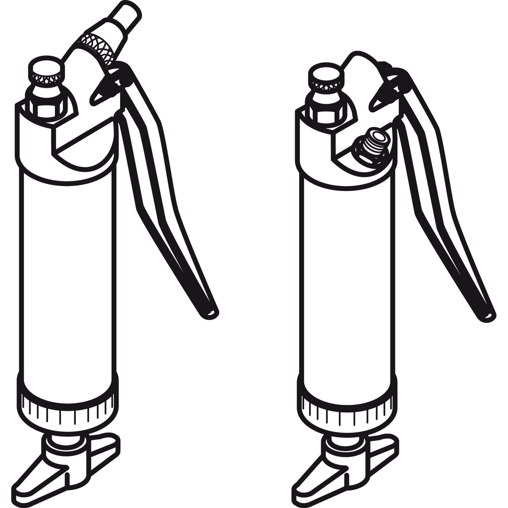 Single hand high pressure oil gun - 1 piece