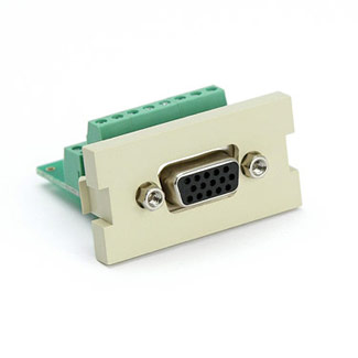 VGA HD15 Video Screw-Terminal MOS Module, Ivory