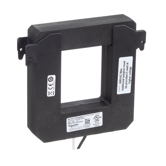 Split core current transformer, PowerLogic UL2808 CT, 600A, 5A output