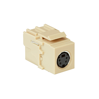 S-Video Feedthrough QuickPort Connector, Ivory Housing