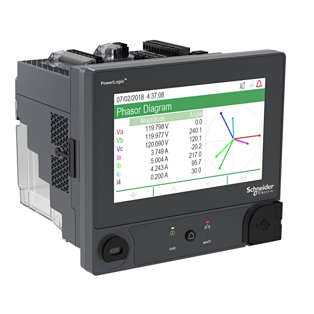 PowerLogicâ„¢ ION9000 meter, DIN mount, 192 mm display, B2B adapter, HW kit