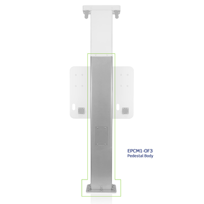 Pedestal Body for Dual Mount Charging Station Pedestal, Side/Side with Retractable Cord Management