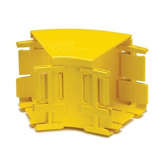 4x4 Horizontal Elbow, 45 deg, with Cover, Yellow