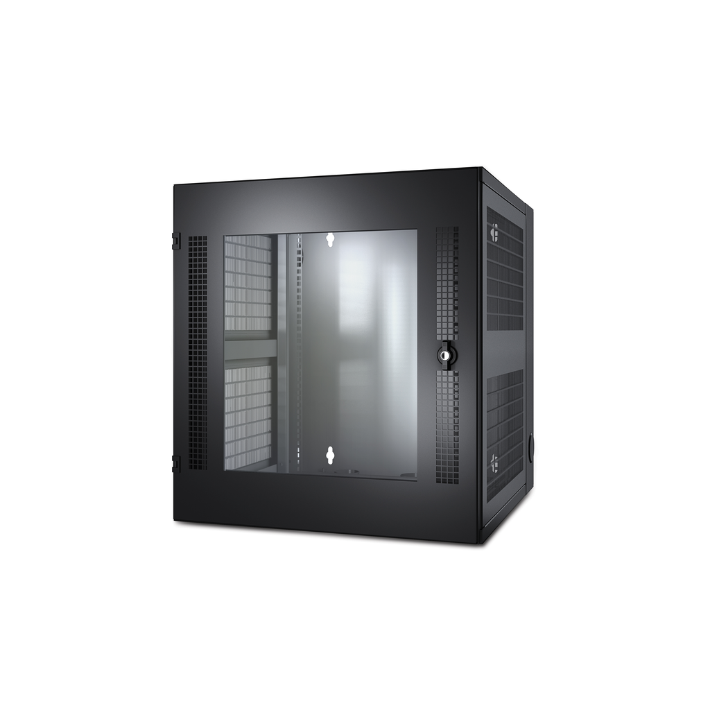 APC NetShelter 13U Wallmount Rack Cabinet Glass Door Double Hinged Server Depth