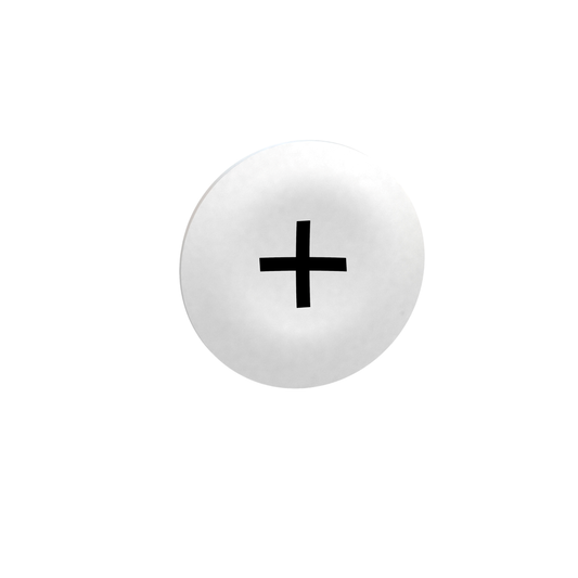 white cap marked + for rectangular multiple-headed pushbutton Ã˜22