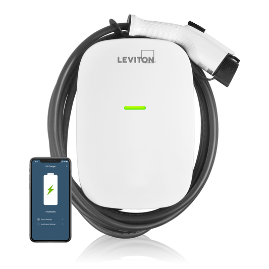 32 Amp Level 2 Electric Vehicle Charging Station With Wi-Fi, Works with My Leviton App