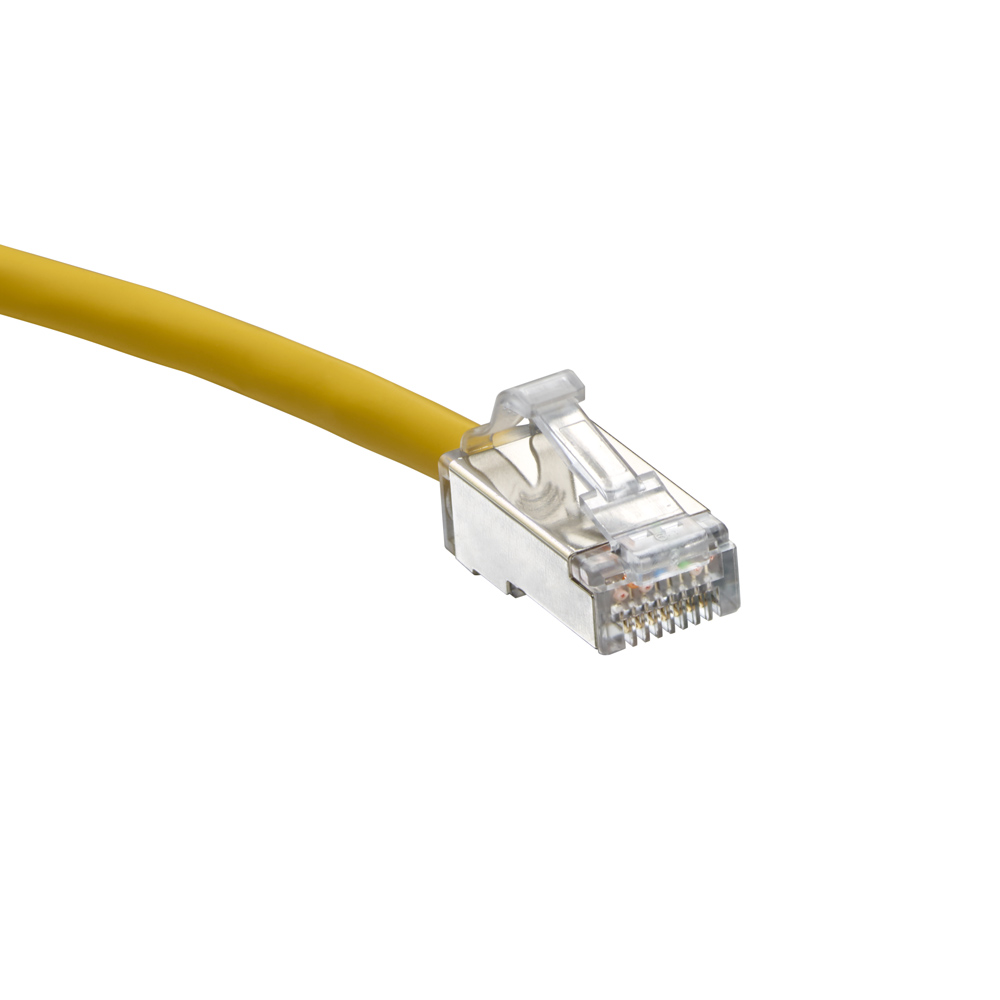 Cat 6A Small Diameter High-Flex Patch Cord, 19 feet (5.7 m), yellow