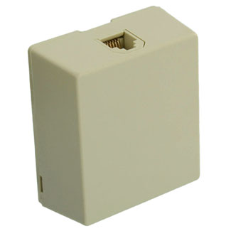 Type 625A2 Surface Mount Jack, 6P6C, Screw Terminal, Ivory