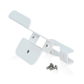 Medical Grade Power Strip Mounting Bracket, Compatible with Leviton Medical Grade Power Strips, Durable Powder Coated Aluminum, Adjustable Mounting Clamps Fit Any Diameter From .875” to 1.25”, White