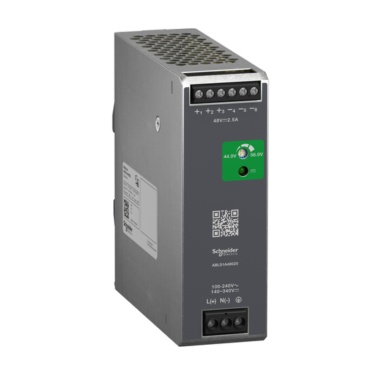 Regulated Power Supply, 100-240V AC, 48V 2.5 A, single phase, Optimized