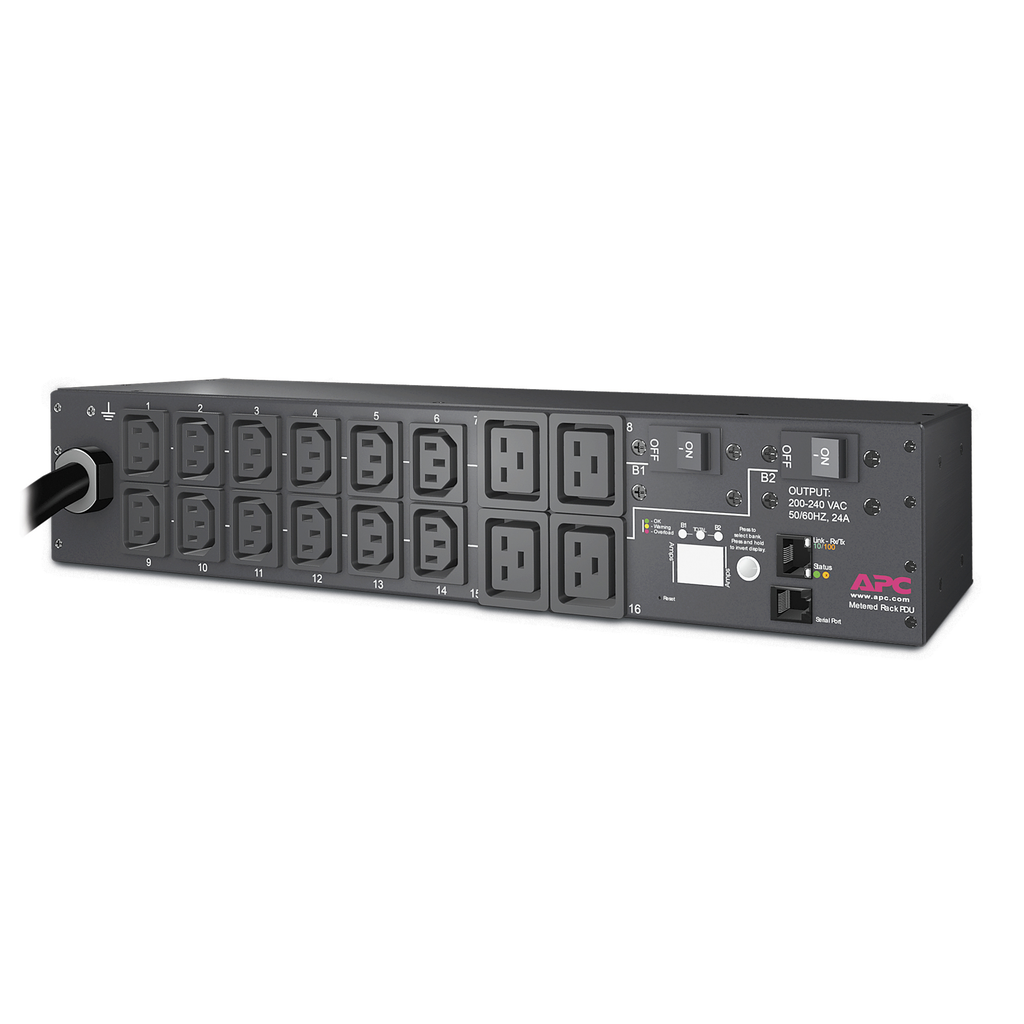 Rack PDU, Metered, 2U, 30A, 208V, (12) C13s & (4) C19