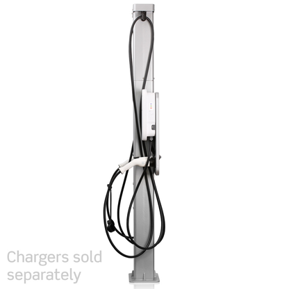 Pedestal Body for Dual Mount Charging Station Pedestal, Side/Side with Retractable Cord Management