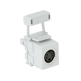 S-Video 110-Termination QuickPort Connector, White Housing