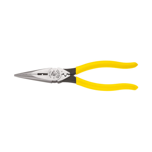 Pliers, Needle Nose Side Cutters with Stripping and Crimping, 8-Inch