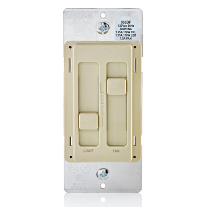 SureSlide Ceiling Fan Control and Dimmer Switch for LED, Halogen and Incandescent Bulbs