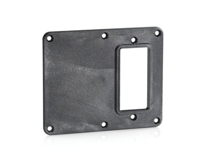 1 - GFCI/decora Receptacle Coverplate, 1 - Blank Coverplate - BLACK