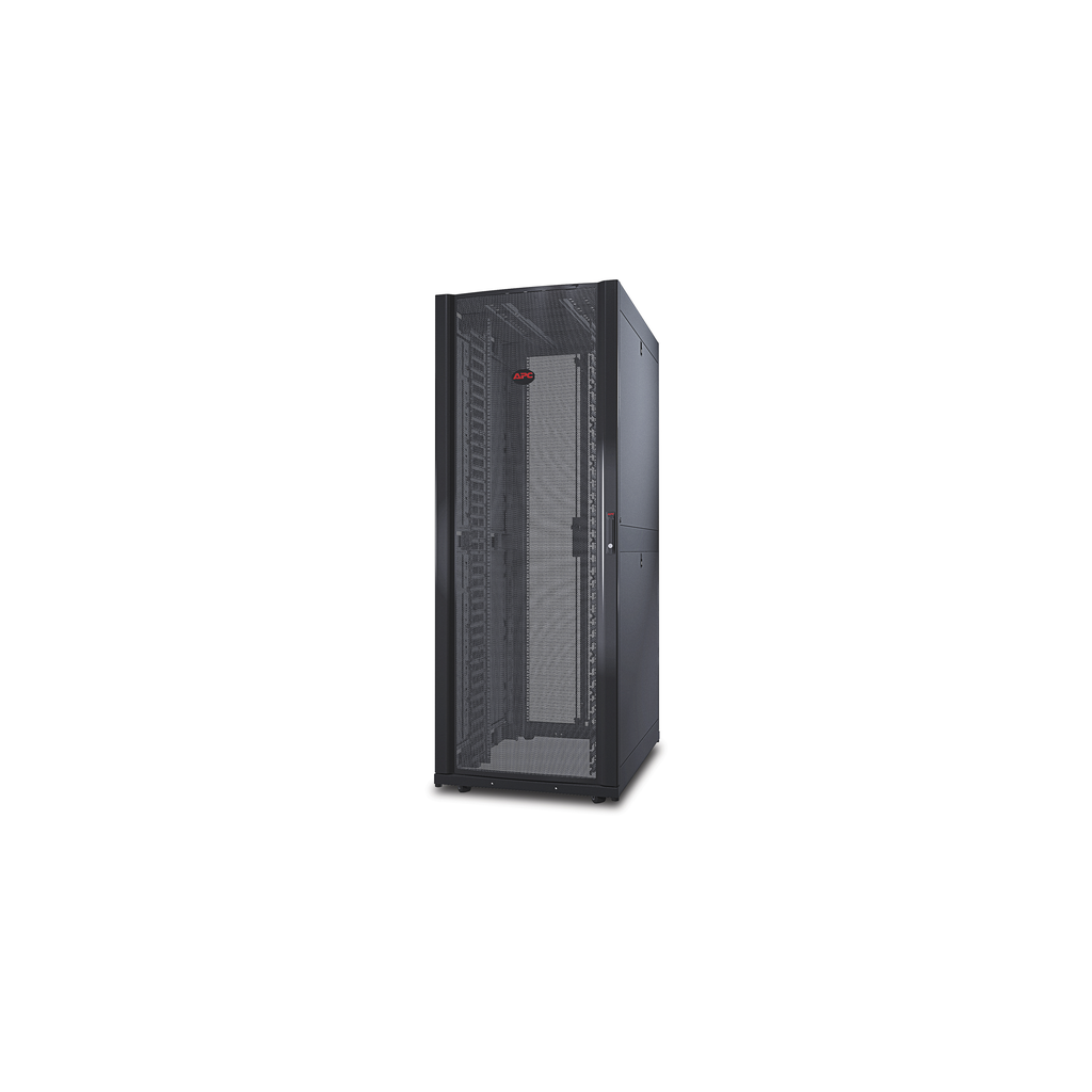 APC NetShelter SX, Networking Rack Enclosure, 42U, Black, 1991H x 750W x 1070D mm with Casters, Feet, Vertical Cable Managers, Side Panels