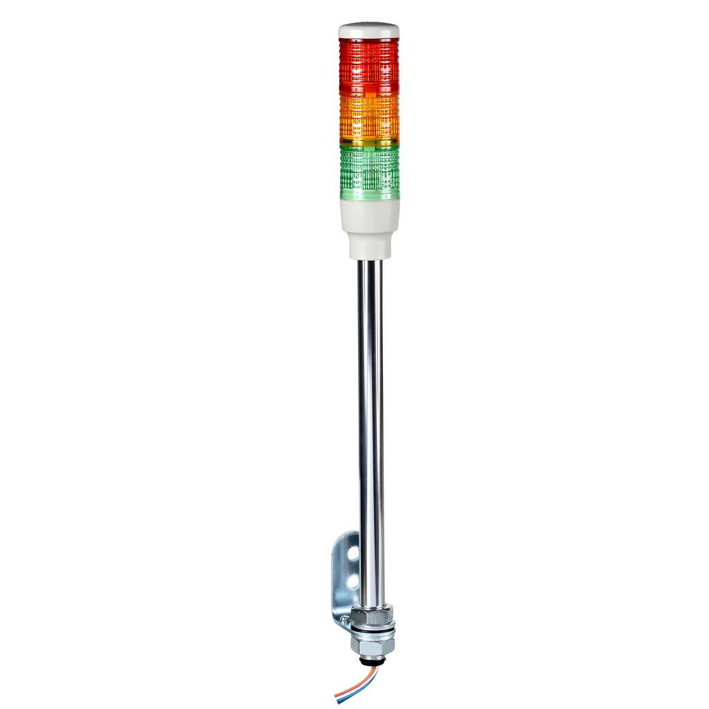 Monolithic precabled tower light, Harmony XVC, plastic, red orange green, 40mm, tube mounting, steady, IP23, 24V AC DC