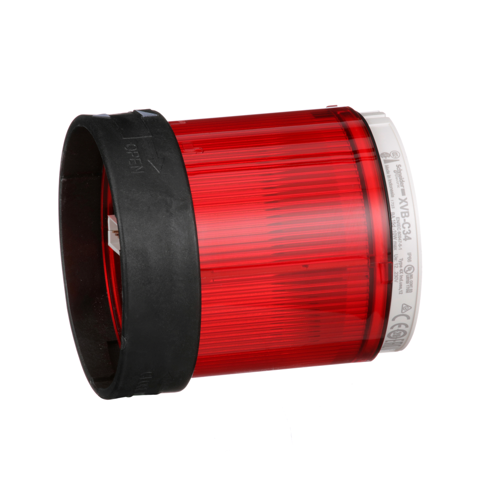 Indicating Bank, 70mm, illuminated lens unit, red, steady on, 10 W, 250 VAC/DC