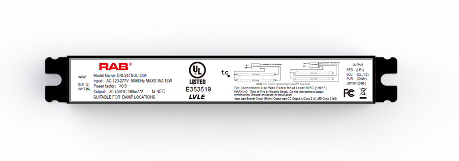 Linear Tubes, T8 2 feet Type C Driver 18W, 1-2Lamps