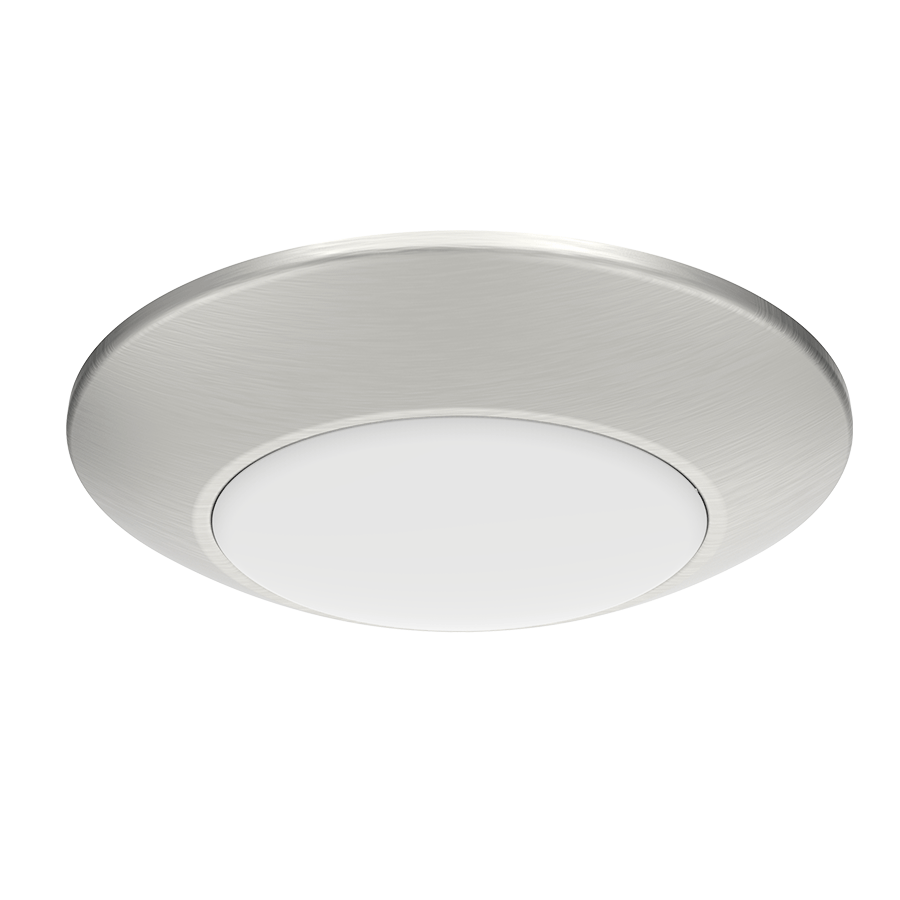 Surface & Flush Mounts, 750 lumens, DSK34, 4 Inch round, 12W, 90CRI 3000K, 120V, brushed nickel, smooth