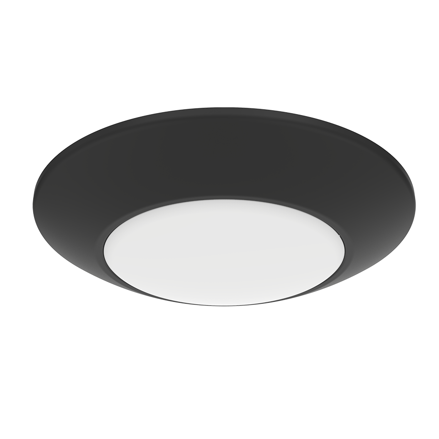 Flush mount downlights, 750 Lumens, DSK34, 4 Inch round, 12W, 90CRI 4000K, 120V, black, smooth