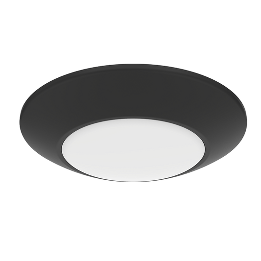 Flush mount downlights, 750 Lumens, DSK34, 4 Inch round, 12W, 90CRI 4000K, 120V, black, smooth