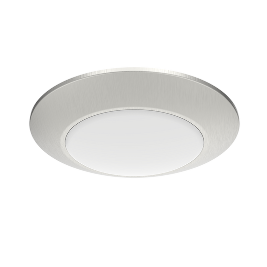 Surface & Flush Mounts, 1000 lumens, DSK34, 6 inch round, 16W, 90CRI 3000K, 120V, brushed nickel, smooth