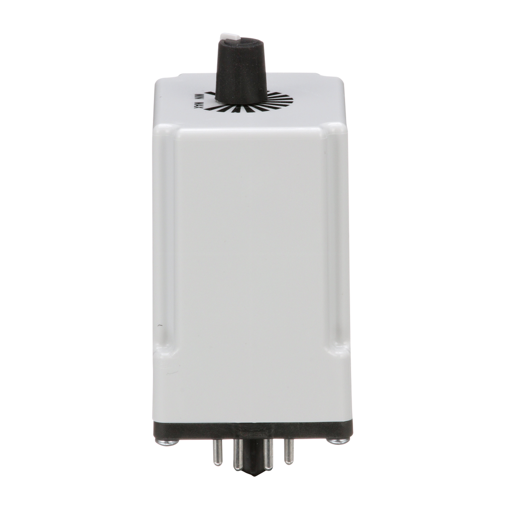 Timing Relay, Type JCK, plug In, on delay, adjustable time, 0.1 to 10 seconds, 10A, 240 VAC, 24 VAC/DC