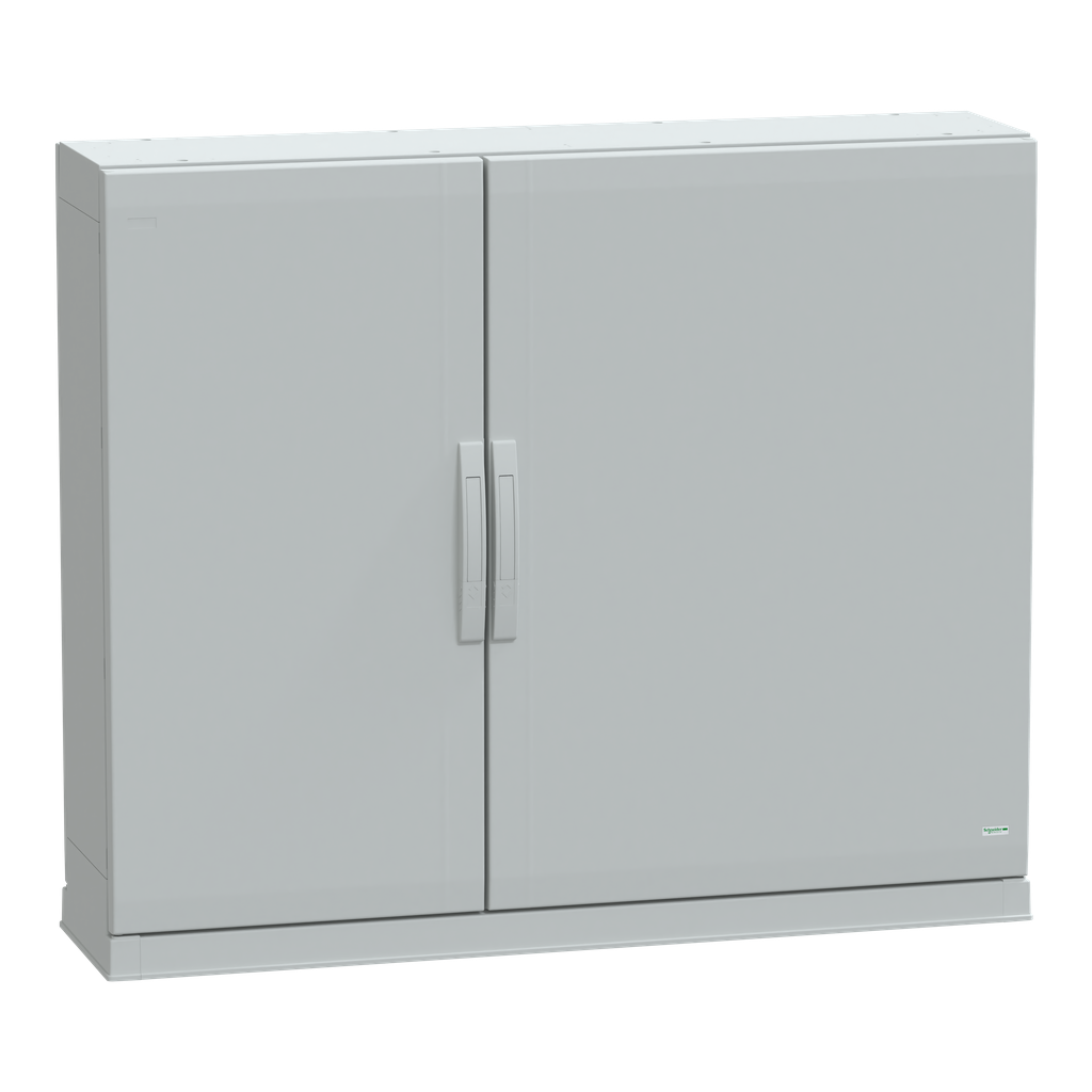 Floor standing polyester enclosure, Thalassa PLA, plain door, open bottom, 1000x1250x320mm, IP54, IK10