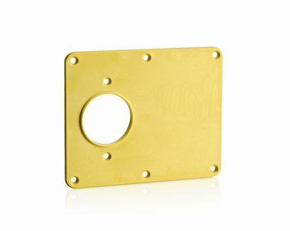 1 - 1.56" dia Single Receptacle, 1 - Blank Coverplate - YELLOW