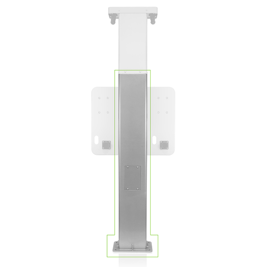 Pedestal Body for Dual Mount Charging Station Pedestal, Side/Side with Retractable Cord Management