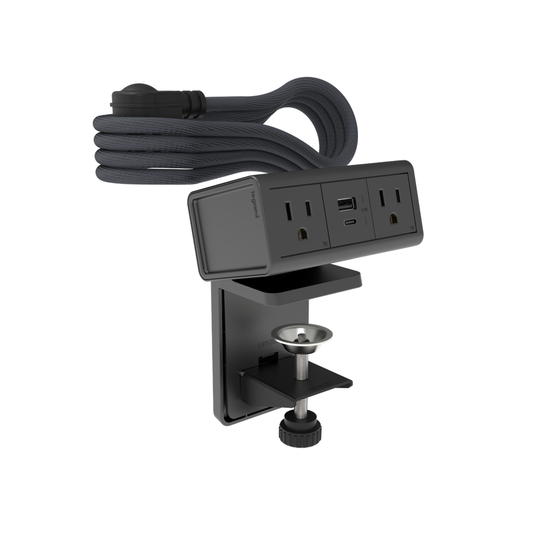 dash Desktop Power Center, 2 Outlets and 1 USB A/C, Graphite