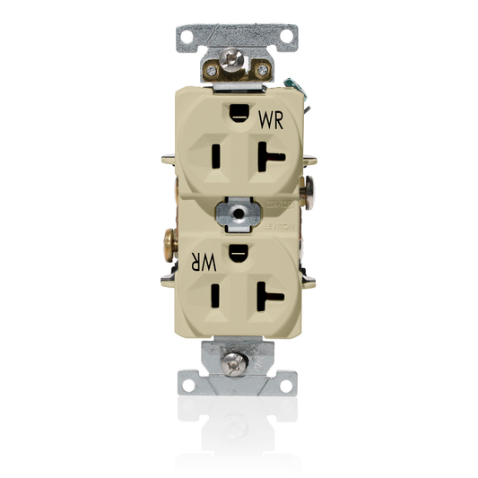 Weather-Resistant Duplex Receptacle, 20 Amp, 125 Volt