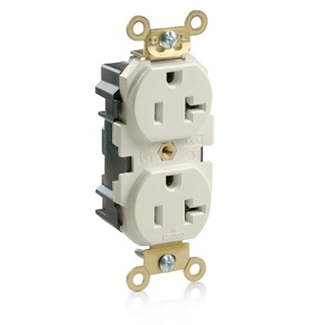 Lev-Lok Duplex Receptacle