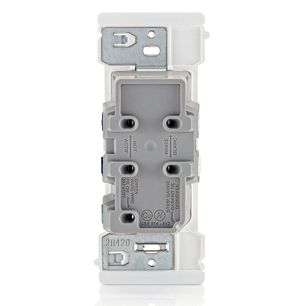 Decora Edge 15 Amp Tamper-Resistant Duplex Outlet, White