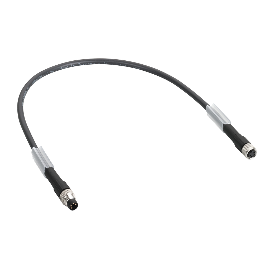 power daisy chain cable - straight - 2 x M8 male-female - 0.3m